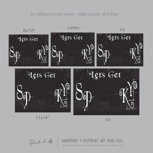 Let&#39;s get Spooky Footprint Handprint Foot Hand Halloween Art Craft / Kids Toddler Baby DIY Memory Activity / Print It Off