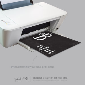 Boo-tiful Beautiful Ghost / Footprint Handprint Foot Hand Halloween Art Craft / Kids Toddler Baby DIY Memory Activity / Print It Off