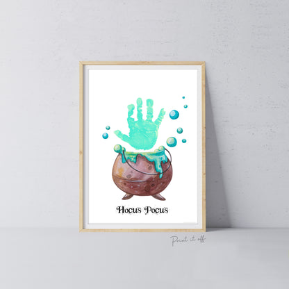 Hocus Pocus Witch Cauldron Footprint Handprint Foot Hand Halloween Art Craft / Kids Toddler Baby DIY Memory Activity / Print It Off