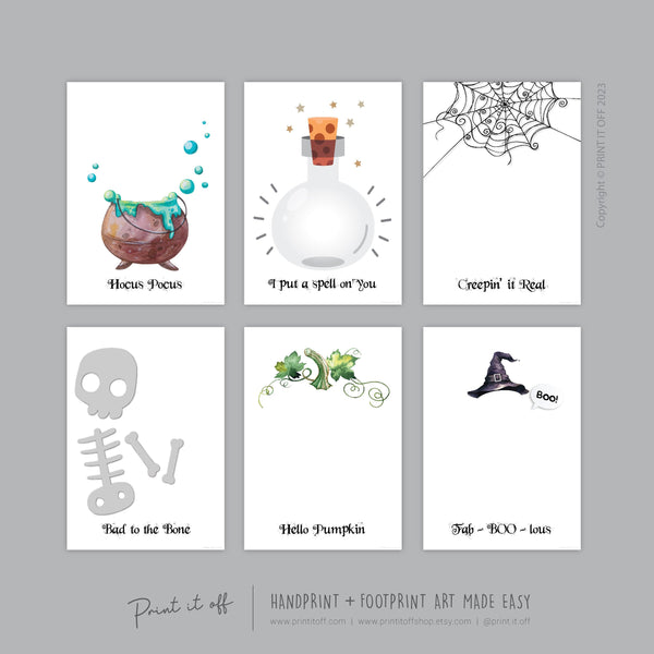 Halloween Pack - Handprint Footprint Foot Hand Art Craft / Kids Toddler Baby DIY Memory Activity / Print It Off 0804