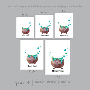 Halloween Pack - Handprint Footprint Foot Hand Art Craft / Kids Toddler Baby DIY Memory Activity / Print It Off 0804