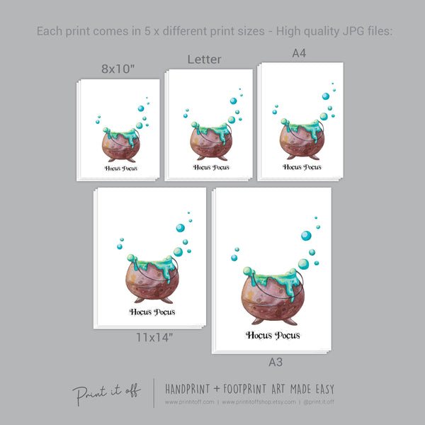 Halloween Pack - Handprint Footprint Foot Hand Art Craft / Kids Toddler Baby DIY Memory Activity / Print It Off 0804