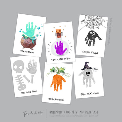 Halloween Pack - Handprint Footprint Foot Hand Art Craft / Kids Toddler Baby DIY Memory Activity / Print It Off 0804