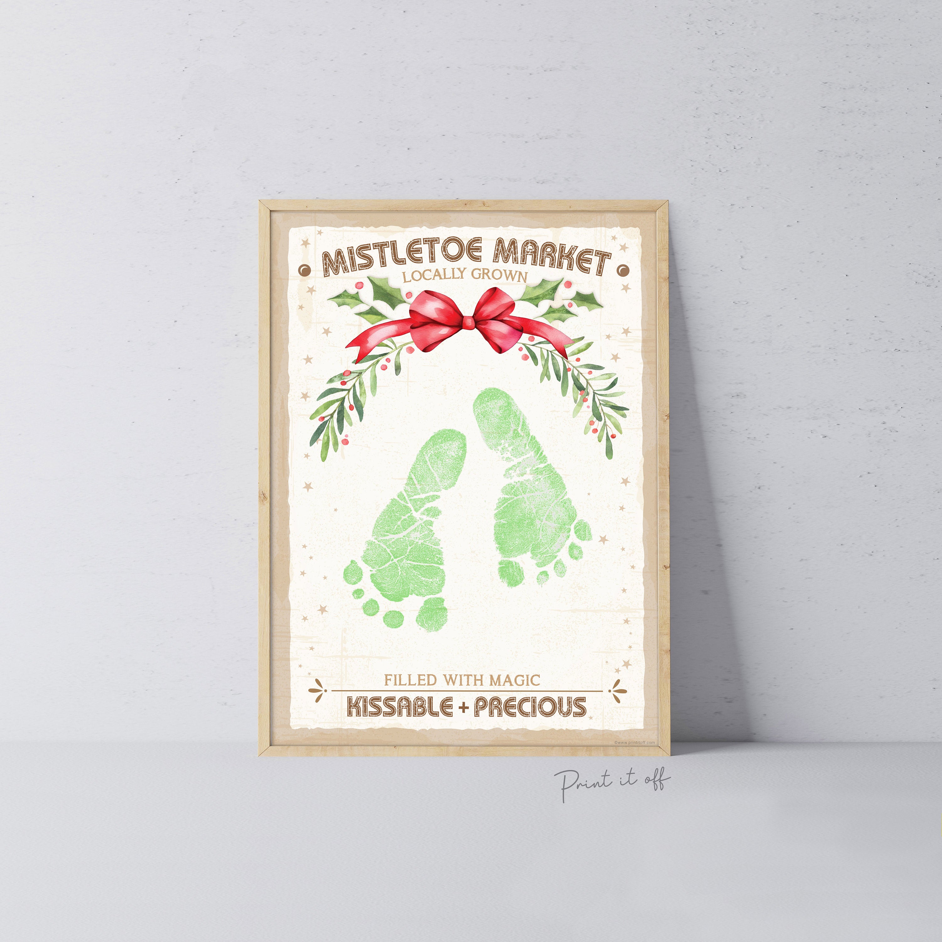 Mistletoe hot sale baby footprints