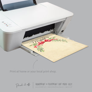 First 1st Mistletoes Footprint Foot Feet Art Craft / Christmas Xmas Baby / Keepsake Poem Gift Card Memory PRINT IT OFF