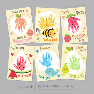 valentine's day handprint footprint art craft Print it off