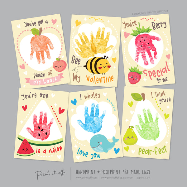 valentine's day handprint footprint art craft Print it off