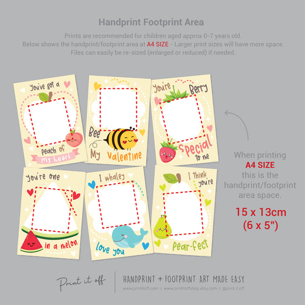 valentine's day handprint footprint art craft Print it off