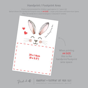 Some bunny Loves You / Easter / Footprint Handprint Art / Baby Toddler / Keepsake Memory Craft DIY Card / Print It Off