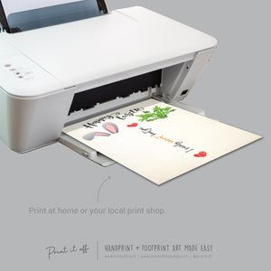 I Carrot Bout You Bunny Carrot / Footprint Handprint Art Craft / Hoppy Easter / Kids Baby Toddler / Keepsake DIY Card / Print It Off 0838